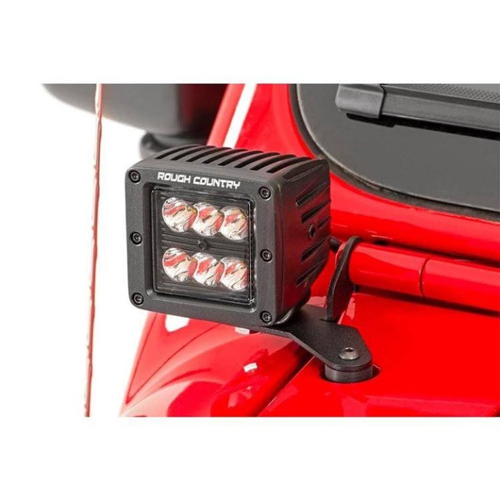 Lampy LED 2" kwadratowe white DRL Rough Country Black Series