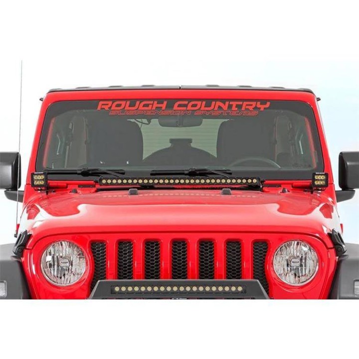 Lampy LED 2" kwadratowe white DRL Rough Country Black Series