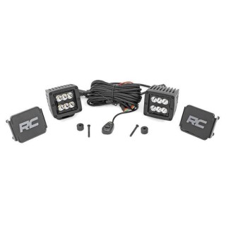 Lampy LED 2" kwadratowe Rough Country Black Series