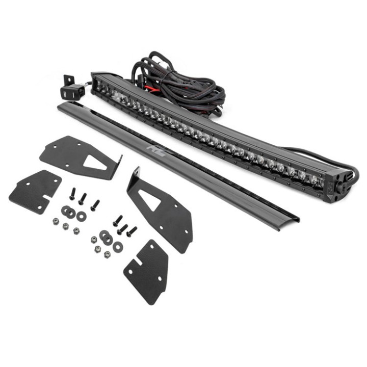 Listwa LED 30" pojedyncza zakrzywiona white DRL spot do grilla przód Rough Country Black Series