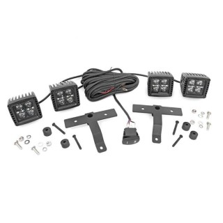 Lampy LED 2" kwadratowe white DRL Rough Country Black Series