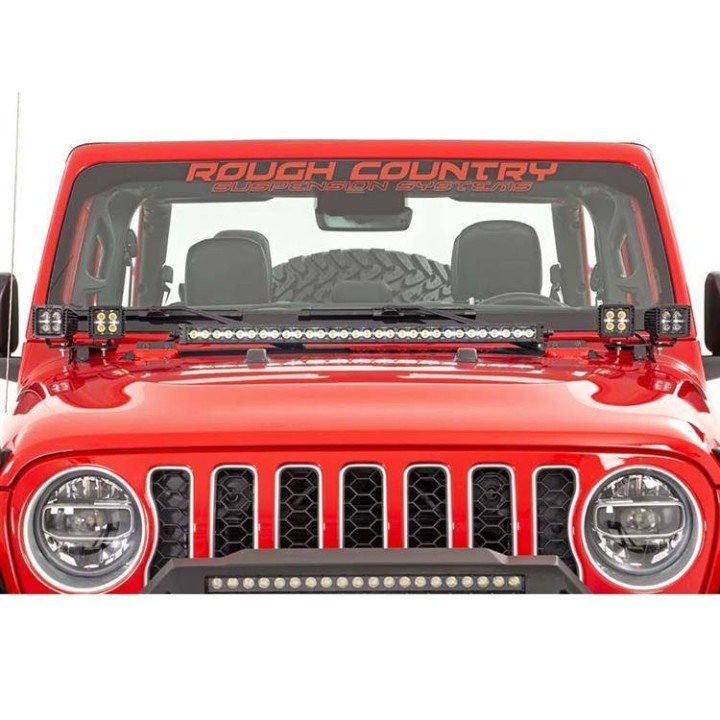 Lampy LED 2" kwadratowe white DRL Rough Country Black Series