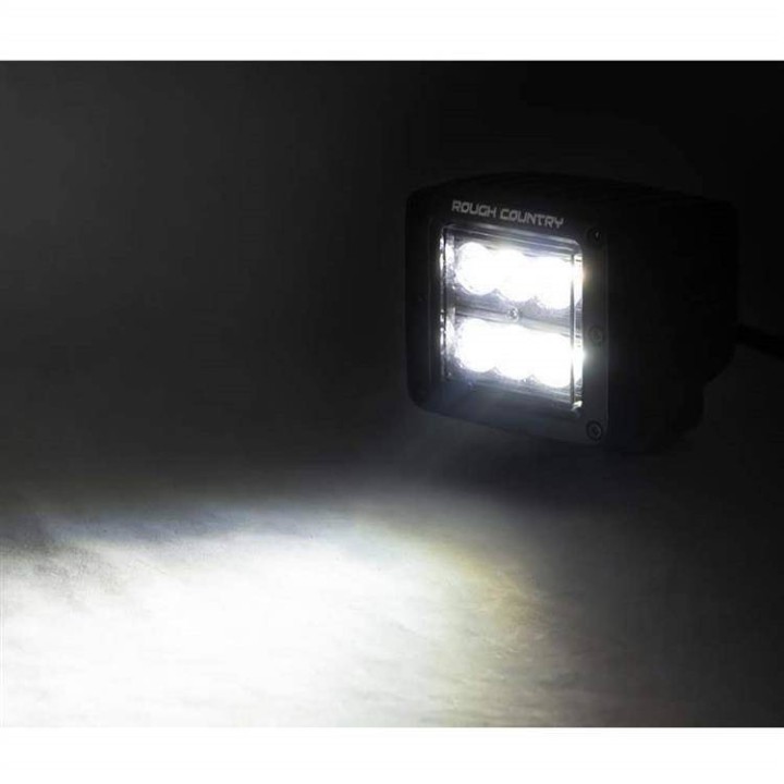 Zestaw lamp LED 2" Flood Beam Rough Country Black Series