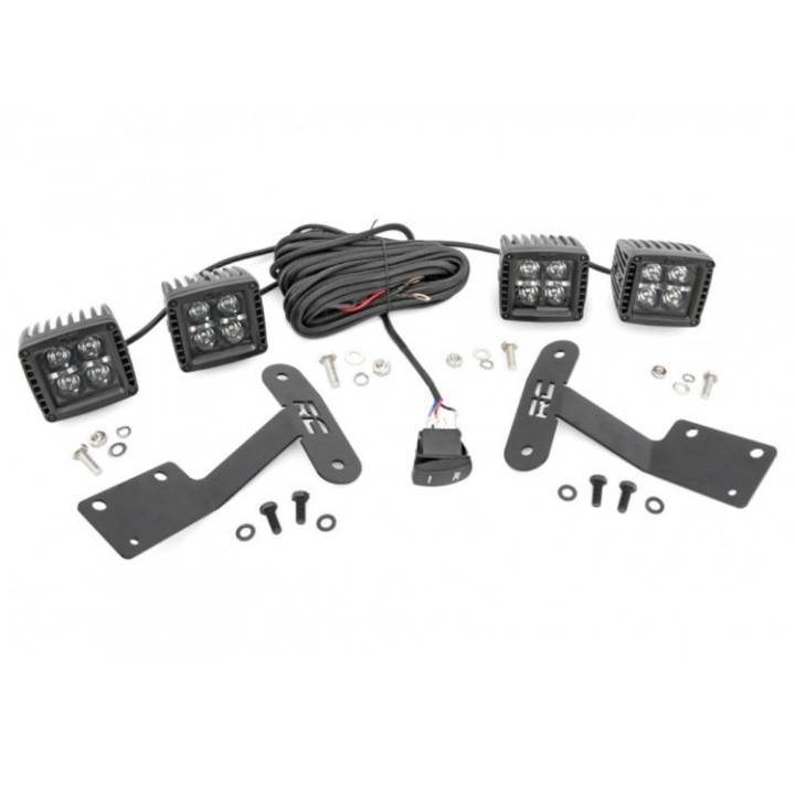 Zestaw lamp LED 2" Amber DRL Rough Country Black Series