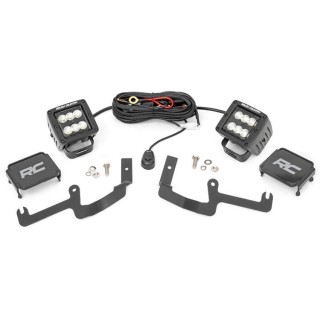 Zestaw lamp LED 2" Flood Beam Rough Country Black Series