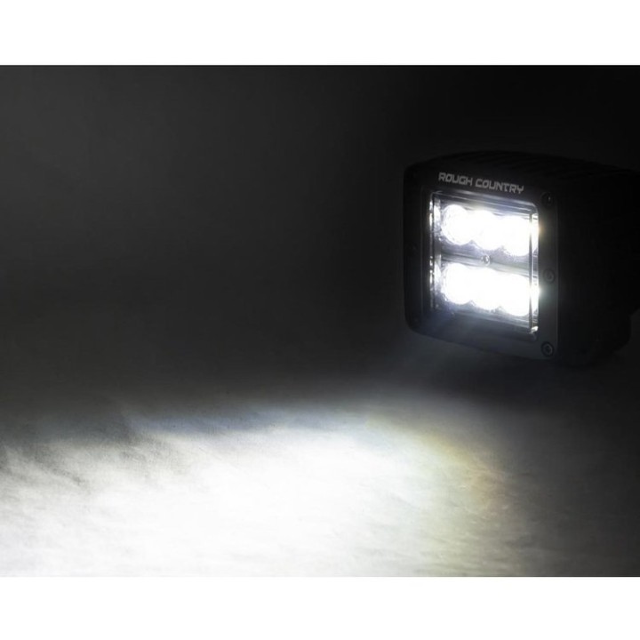 Zestaw lamp LED 2" Flood Beam Rough Country Black Series