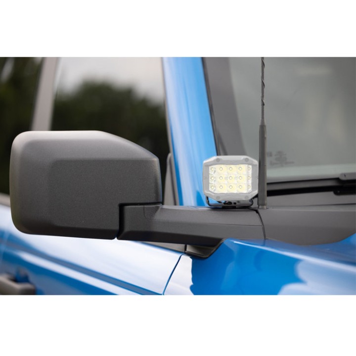 Lampy LED 2" kwadratowe amber DRL Rough Country Black Series