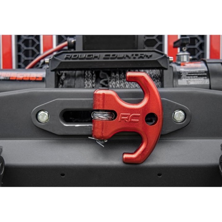 Hak dwurożny do wyciągarki czerwony Rough Country