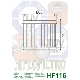 Filtr Oleju CRF 250 450 HF116 Hiflofiltro - ujęcie 2