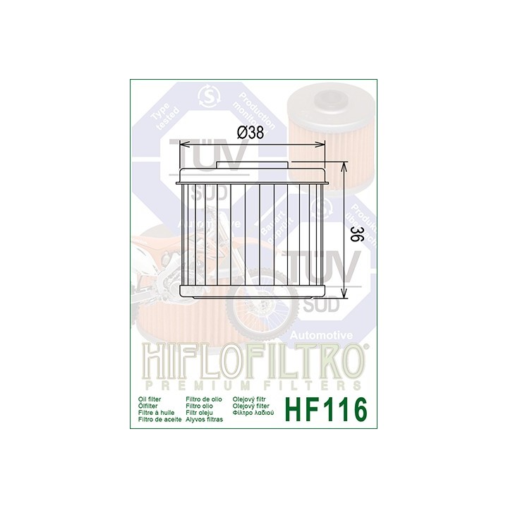 Filtr Oleju CRF 250 450 HF116 Hiflofiltro - ujęcie 2