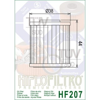 Filtr Oleju KX250 RM-Z250 450 HF207 Hiflofiltro - ujęcie 2