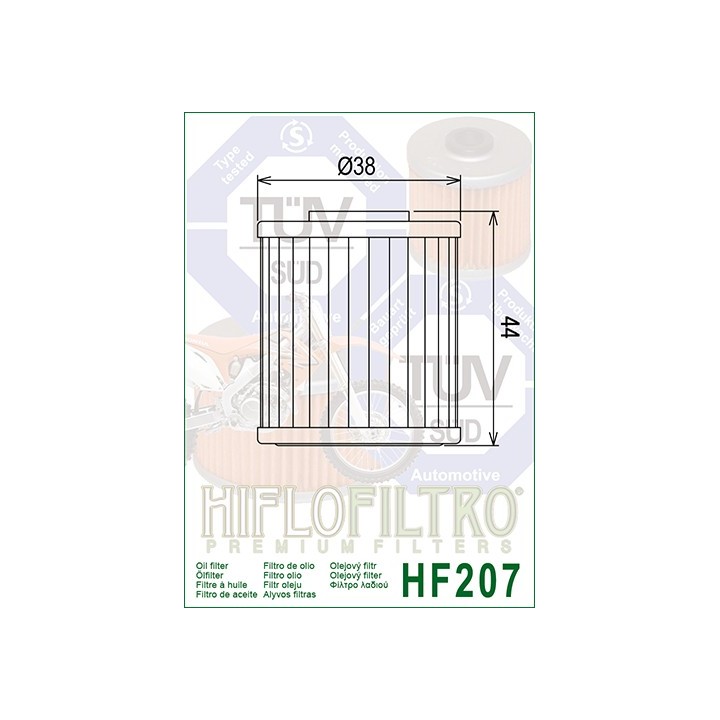 Filtr Oleju KX250 RM-Z250 450 HF207 Hiflofiltro - ujęcie 2