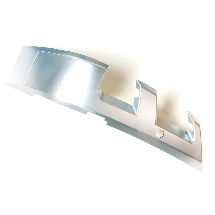 FRONT LEFT TRIM COVER (TWO HOLE USED FOR ASSEMBLE REAR RACK ) (SILVER)