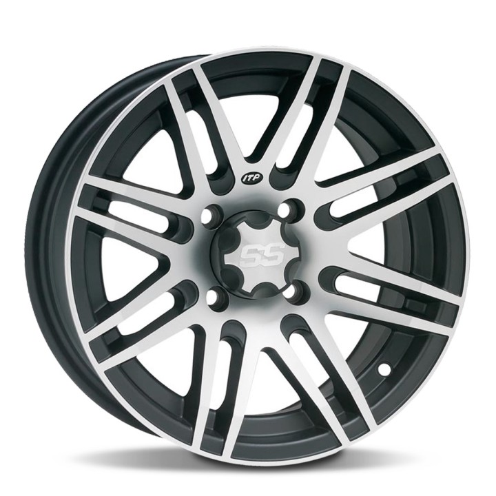 ITP SS316, 12x7 (2+5) Matte Black w/ Machined 4/110