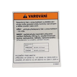 LABEL, TIRE PRESSURE