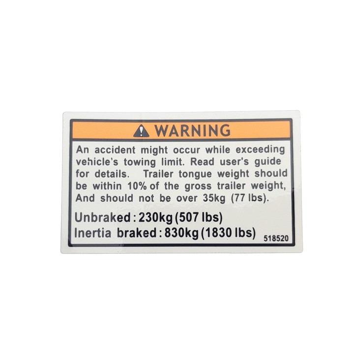 LABEL,TOWING CAPACITY