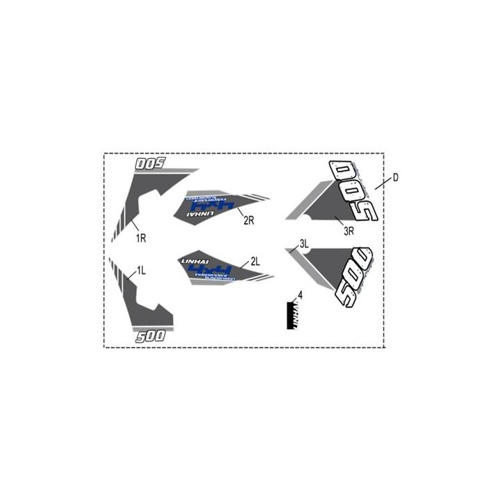 LINHAI LOGO (BLUE AND ORANGE PLASTIC)