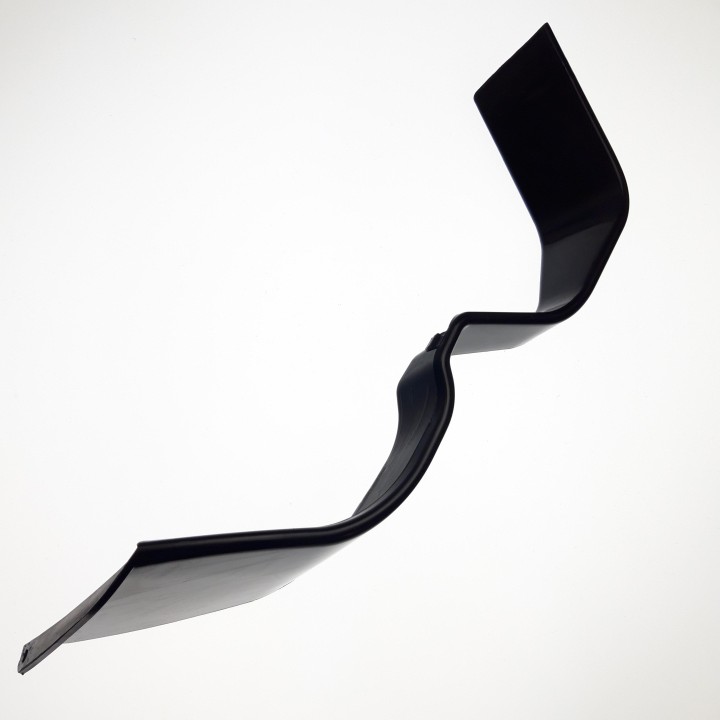 Right front headlinght frame, black