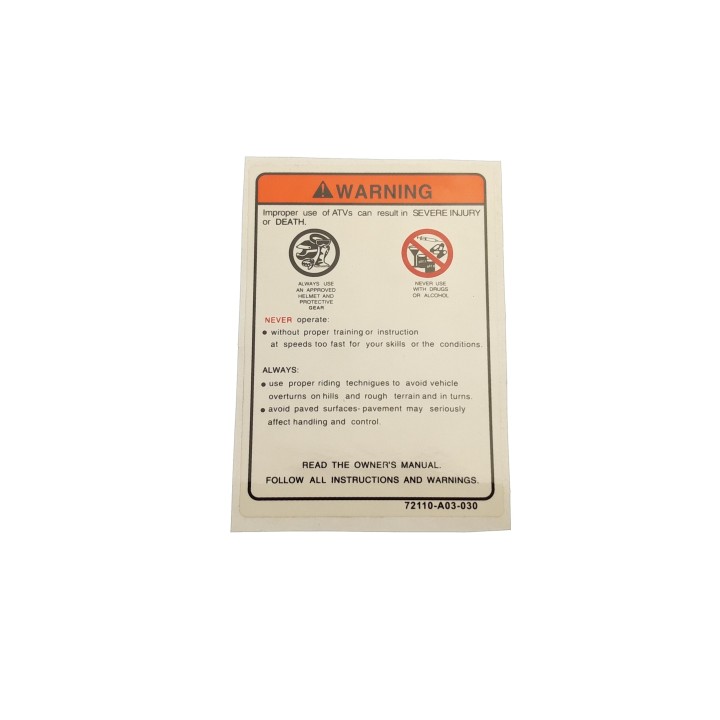 Warning Sticker,Riding