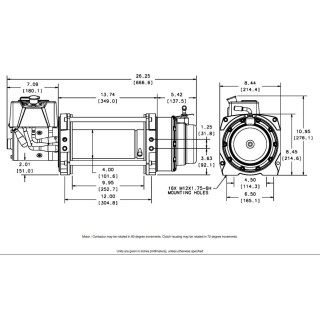 Wycigarka elektryczna - WARN Series 12 - 12 V DC (ucig: 5443 kg)