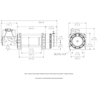 Wycigarka elektryczna - WARN Series 15-S ProMax - 12V DC (ucig: 6804 kg)