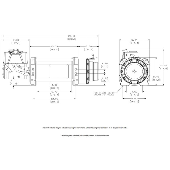 Wycigarka elektryczna - WARN Series 15-S ProMax - 12V DC (ucig: 6804 kg)