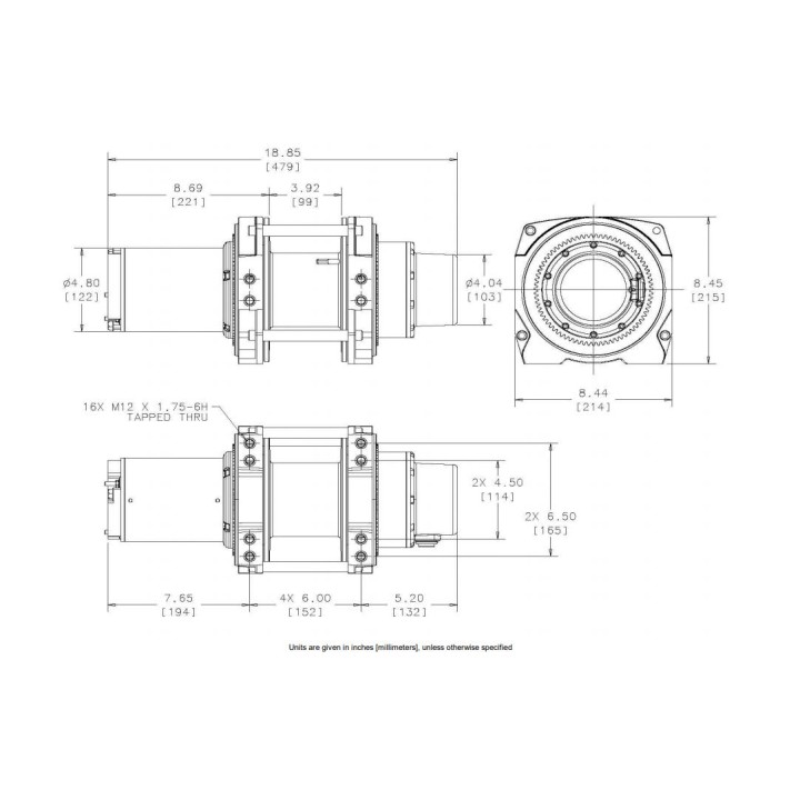 Wycigarka elektryczna - WARN DC1600 24V (ucig: 726 kg)