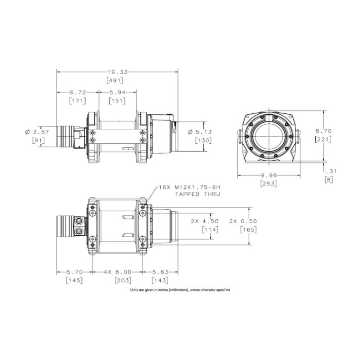 Wycigarka hydrauliczna - WARN HY3000 (ucig: 1361 kg)