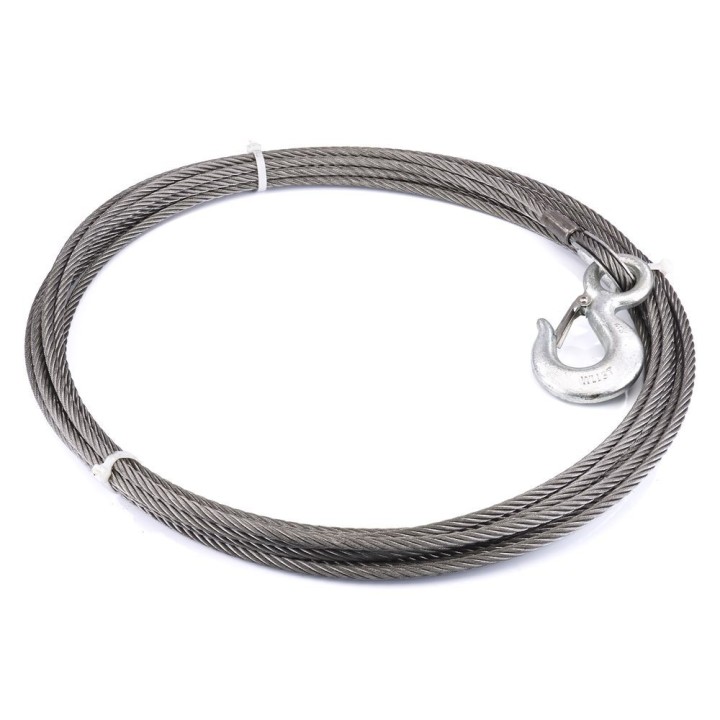 Lina stalowa z hakiem do wycigarki WARN EIPS - 9,52 mm x 15,24 m, 6849 kg