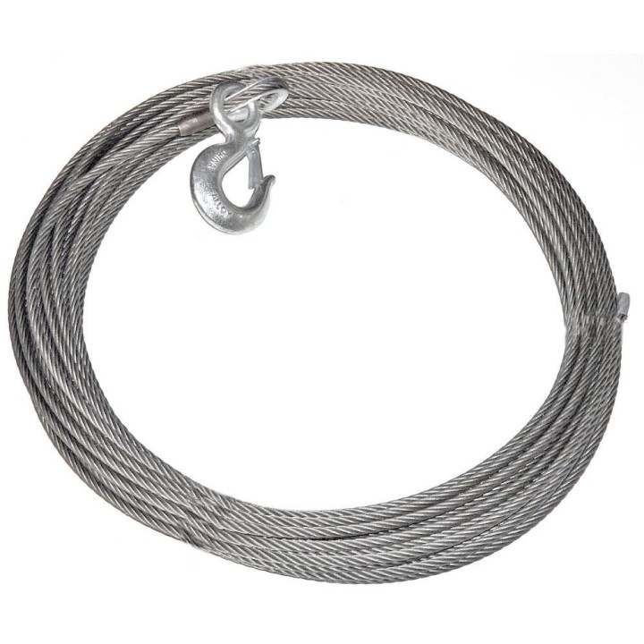 Lina stalowa z hakiem do wycigarki WARN EIPS - 9,52 mm x 38,1 m, 6849 kg
