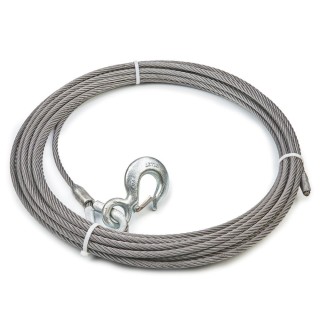 Lina stalowa z hakiem do wycigarki WARN EIPS - 11,11 mm x 22,86 m, 9253 kg