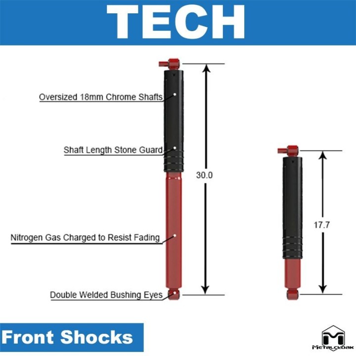 MetalCloak RockSport Front Shocks – Jeep Wrangler JL / Gladiator JT