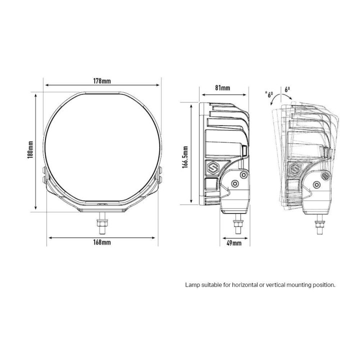 LAZER Sentinel 7" - okrągła lampa LED – 5 208 lm – 1217 m
