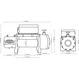 Wyciągarka Elektryczna Dragon Winch DWM 10000 HD - Moc 12V