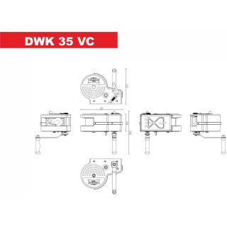 DWK 35 VCP wyciągarka korbowa ( z obudową) pas/lina Dragon Winch - ujęcie 2
