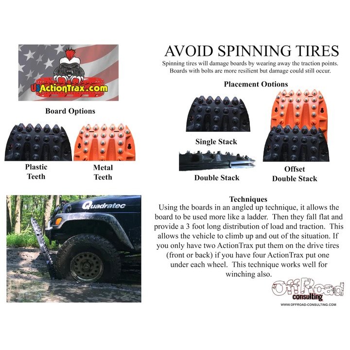 ActionTrax zielone Metal Teeth Trapy para