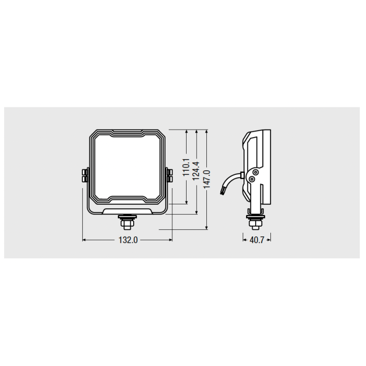 Cube WL VX125-WD  lampa robocza OSRAM Ciągnik Traktor 3000lm
