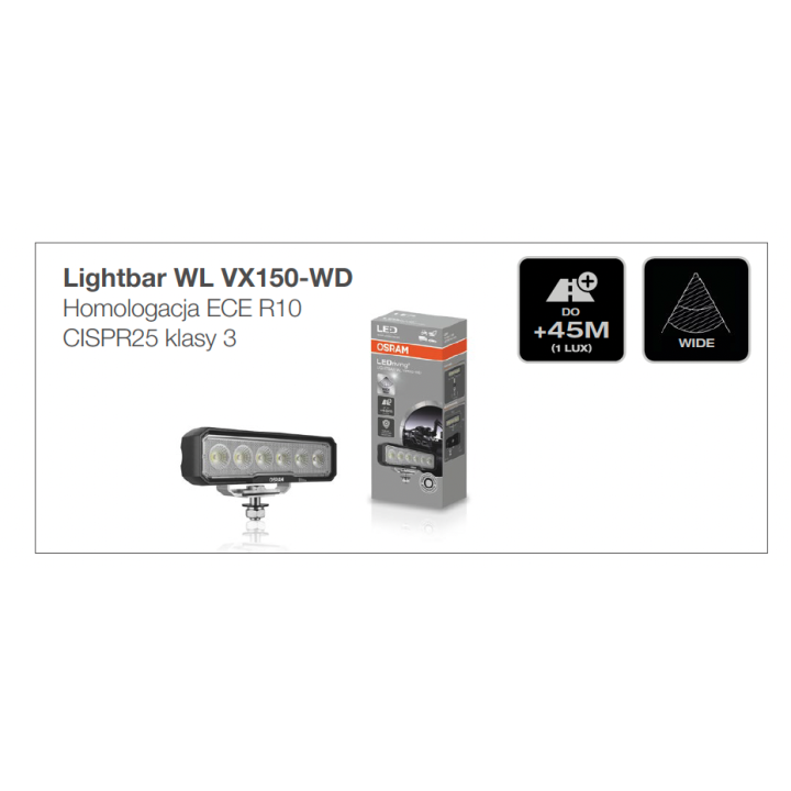 Lampa robocza LED Osram 1500 lm - Panele LED Light Bar