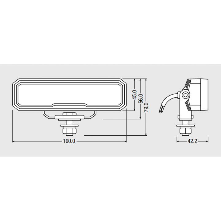 WL VX150-WD LED Work Light Bar 1500 lm Wide Beam