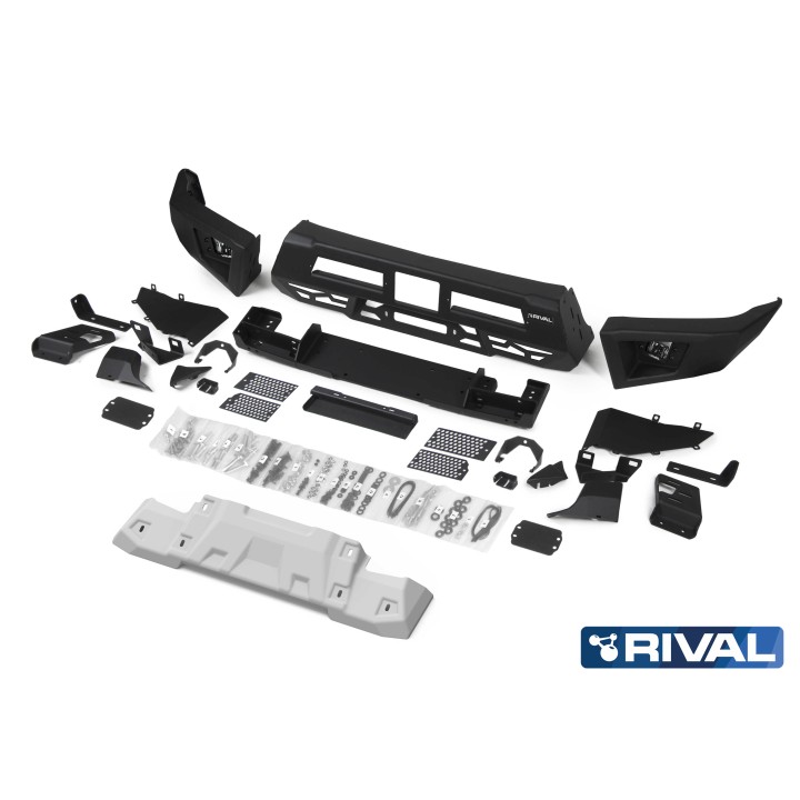 Zderzak aluminiowy Rival 4x4 Ford Ranger Next Gen 2022- w zestawie lampy
