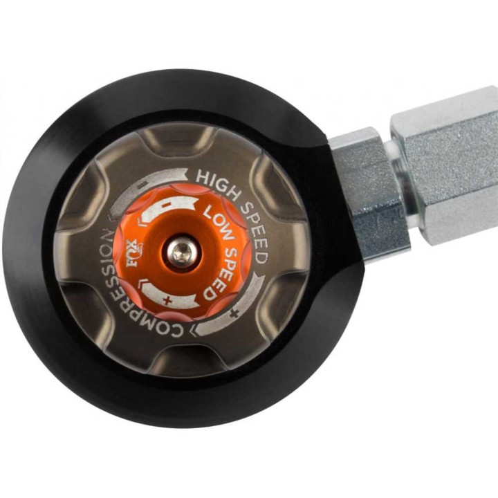 Amortyzator gazowy przód Fox Performance Elite 2.5 Reservoir regulowany DSC Lift 0-2"
