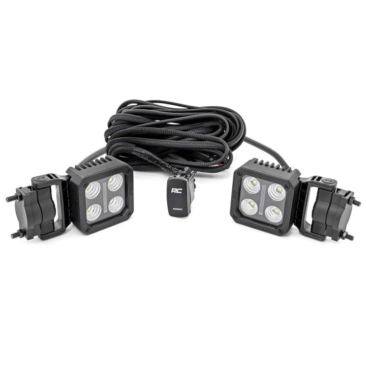 Lampy LED 2" kwadratowe Rough Country Black Series