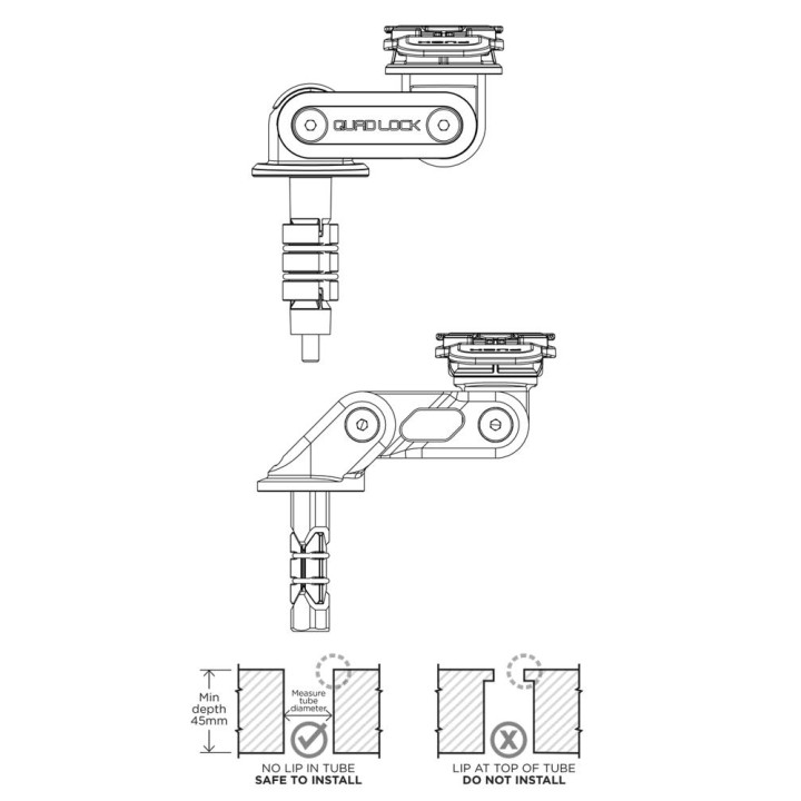 Podstawa montowana w sztycę główki ramy Quad Lock®
