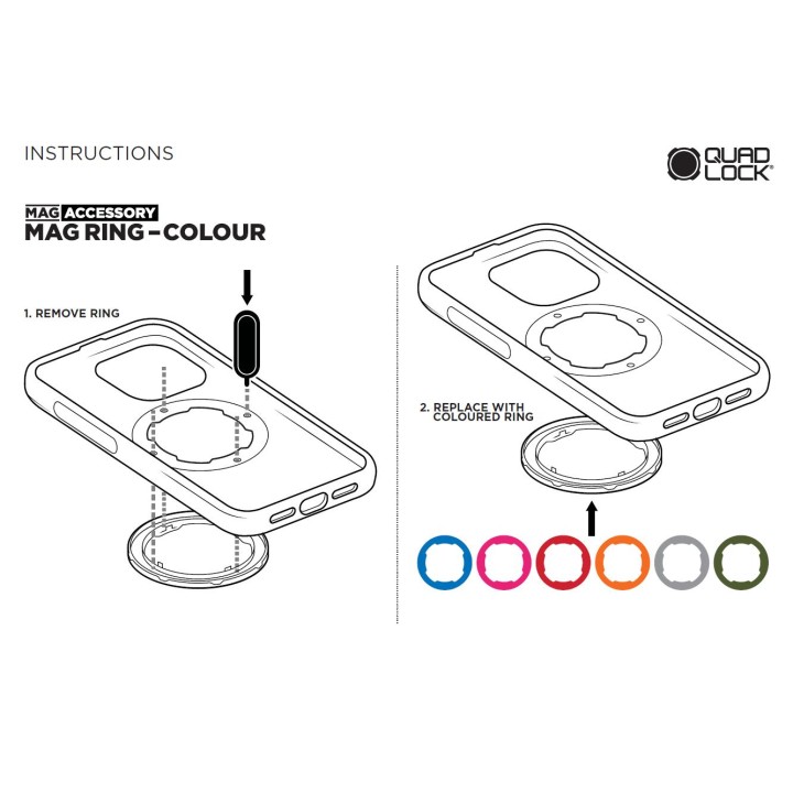 Zielony pierścień Quad Lock® MAG