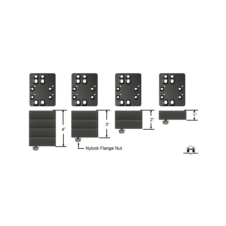 JK/JL/JT Wrangler Adjustable Bump Stops, Rear, (1" - 4")