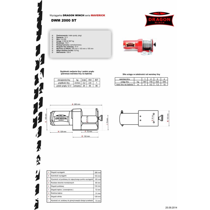 Wyciągarka Elektryczna Dragon Winch DWM 2000 ST - Najlepsza Jakość