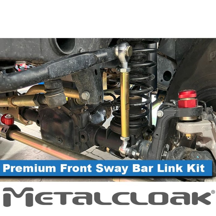Łączniki stabilizatora Przód Premium Metalcloak o długości 11-12" Jeep Wrangler JL JLU 2018-2023