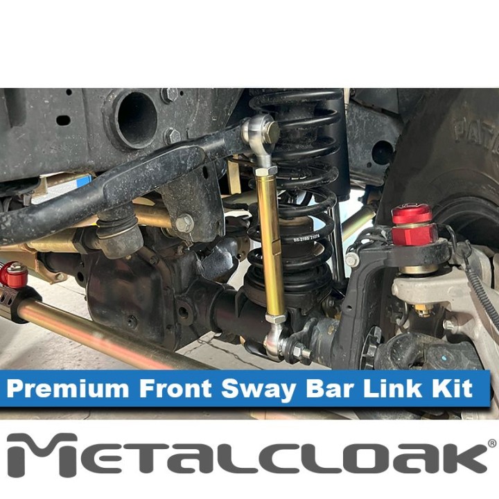Łączniki stabilizatora Przód Premium Metalcloak o długości 11-12" Jeep Wrangler JL JLU 2018-2023