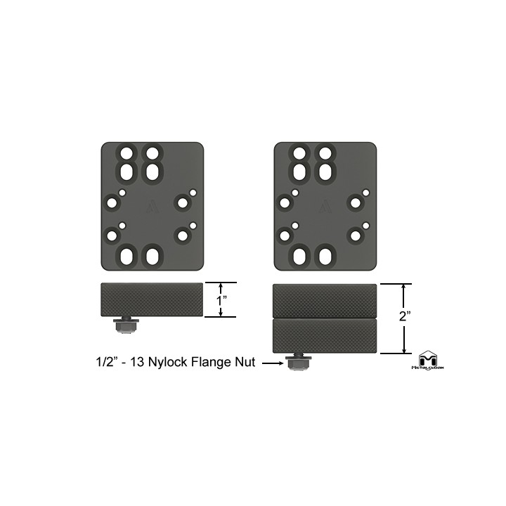 Uniwersalne regulowane tylne odboje JK JL JT Jeep Wrangler Metalcloak