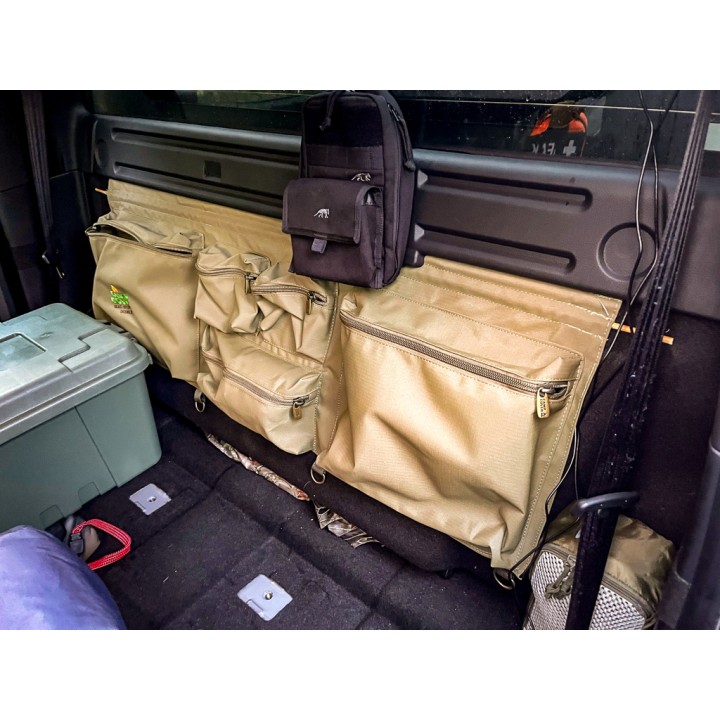 CAMP COVER SEAT STORAGE BAG DOUBLE, KHAKI